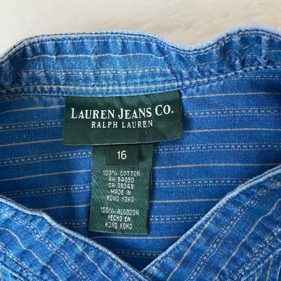 Blue Striped Women's Top - Picture 3 of 5